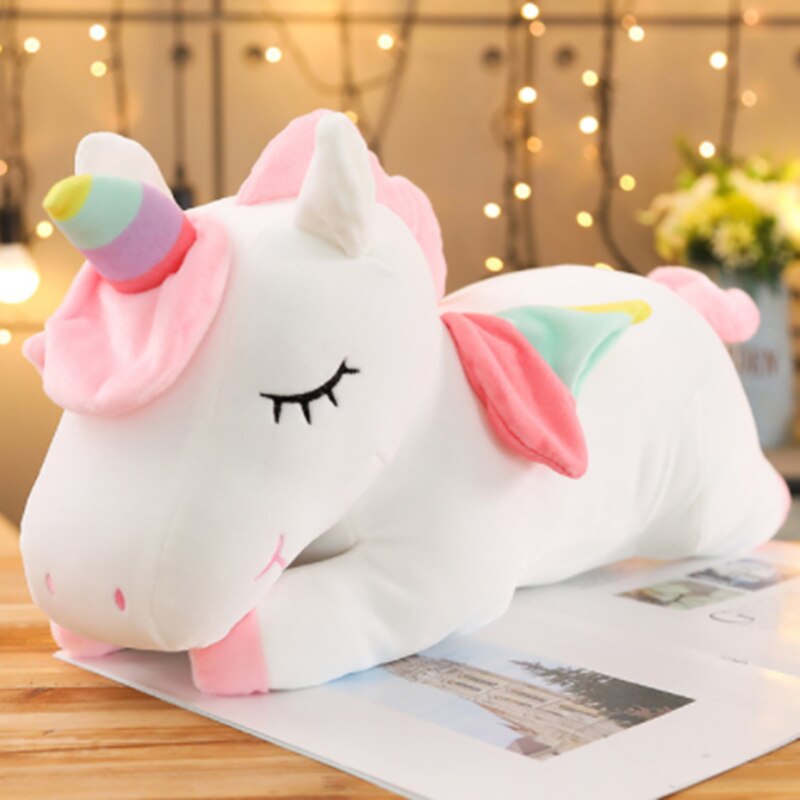 Ultra Soft Huggable Unicorn Plush Toys Pink And White 25cm