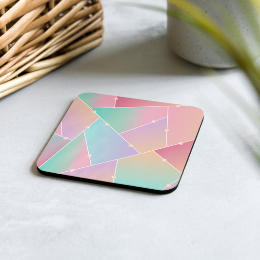 Glass Cut Cork-back coaster