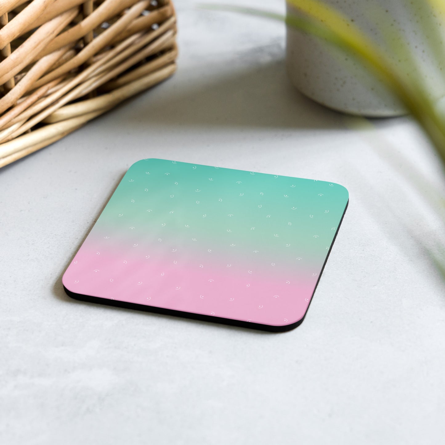 Semi-Circle Cork-back coaster