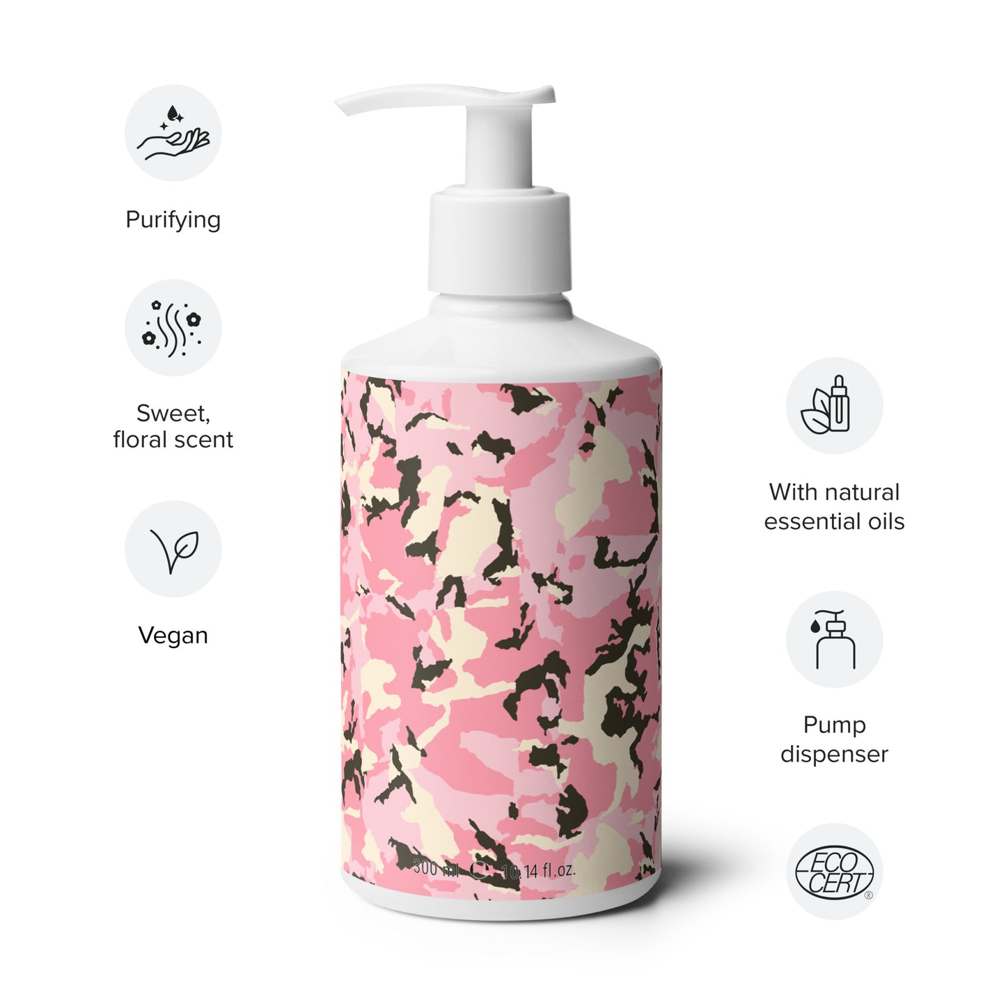 Pink Camo Floral hand & body wash