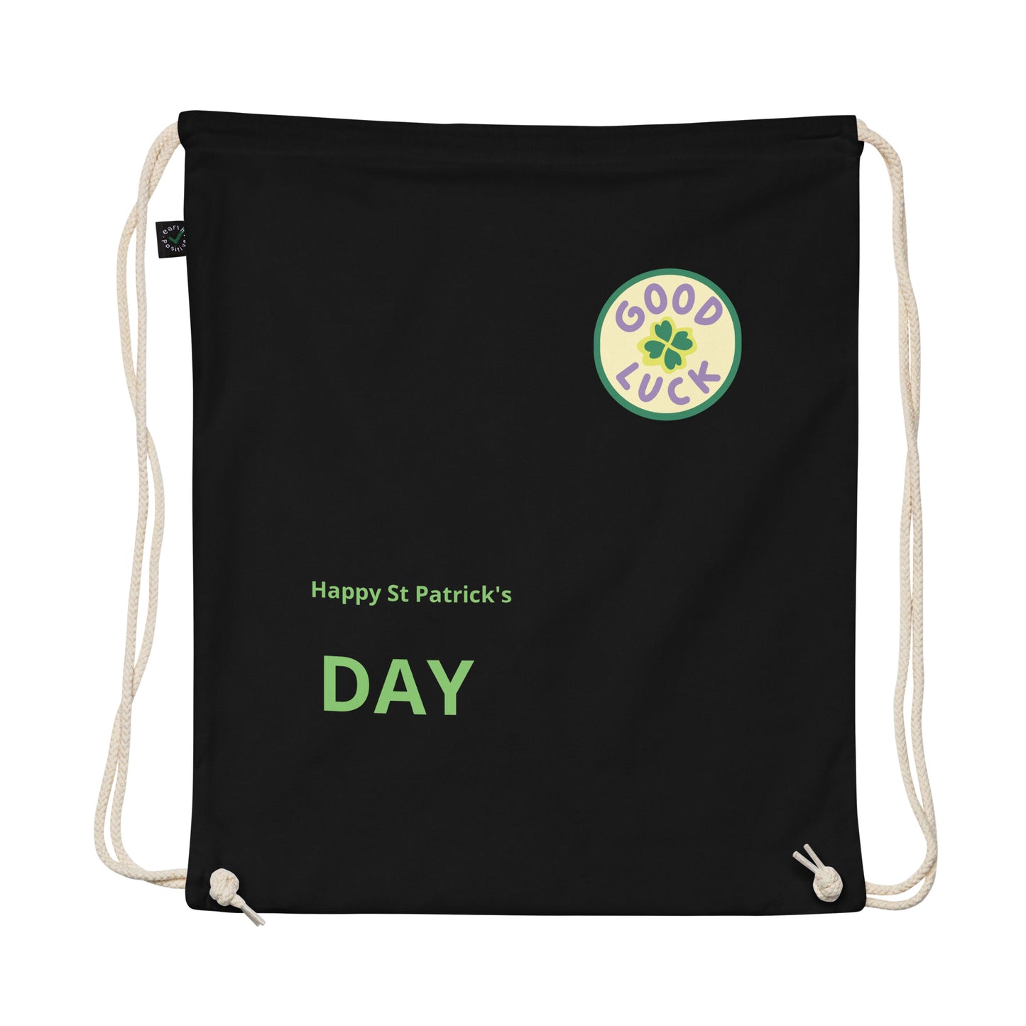 St Patrick's Day Organic cotton drawstring bag