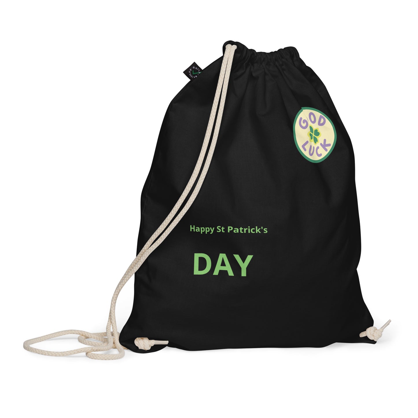 St Patrick's Day Organic cotton drawstring bag