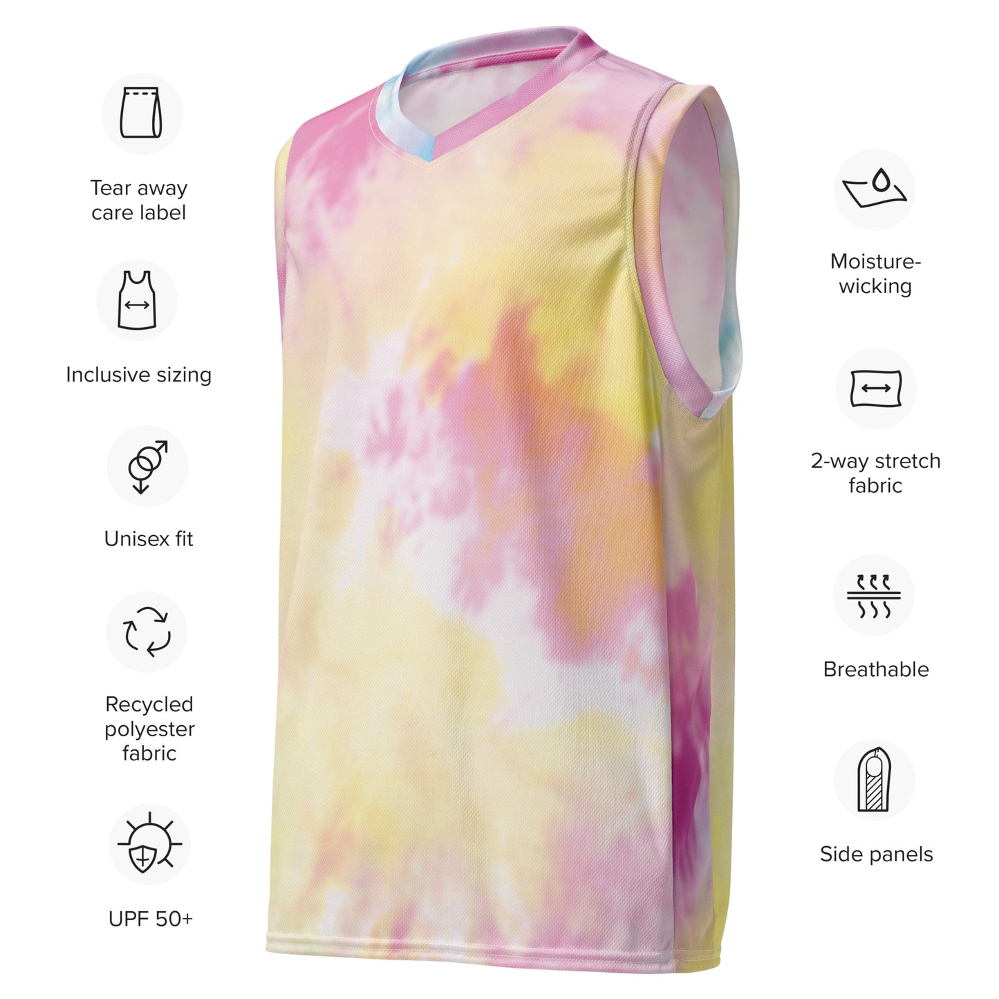Tye Dye Recycled unisex basketball jersey