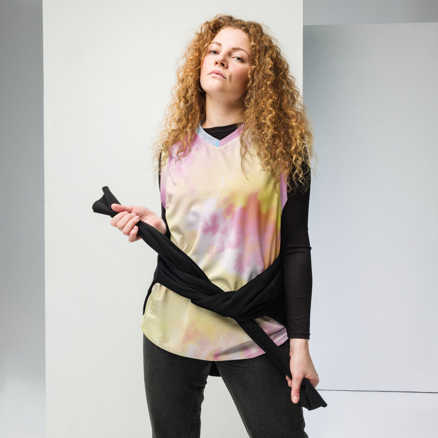 Tye Dye Recycled unisex basketball jersey