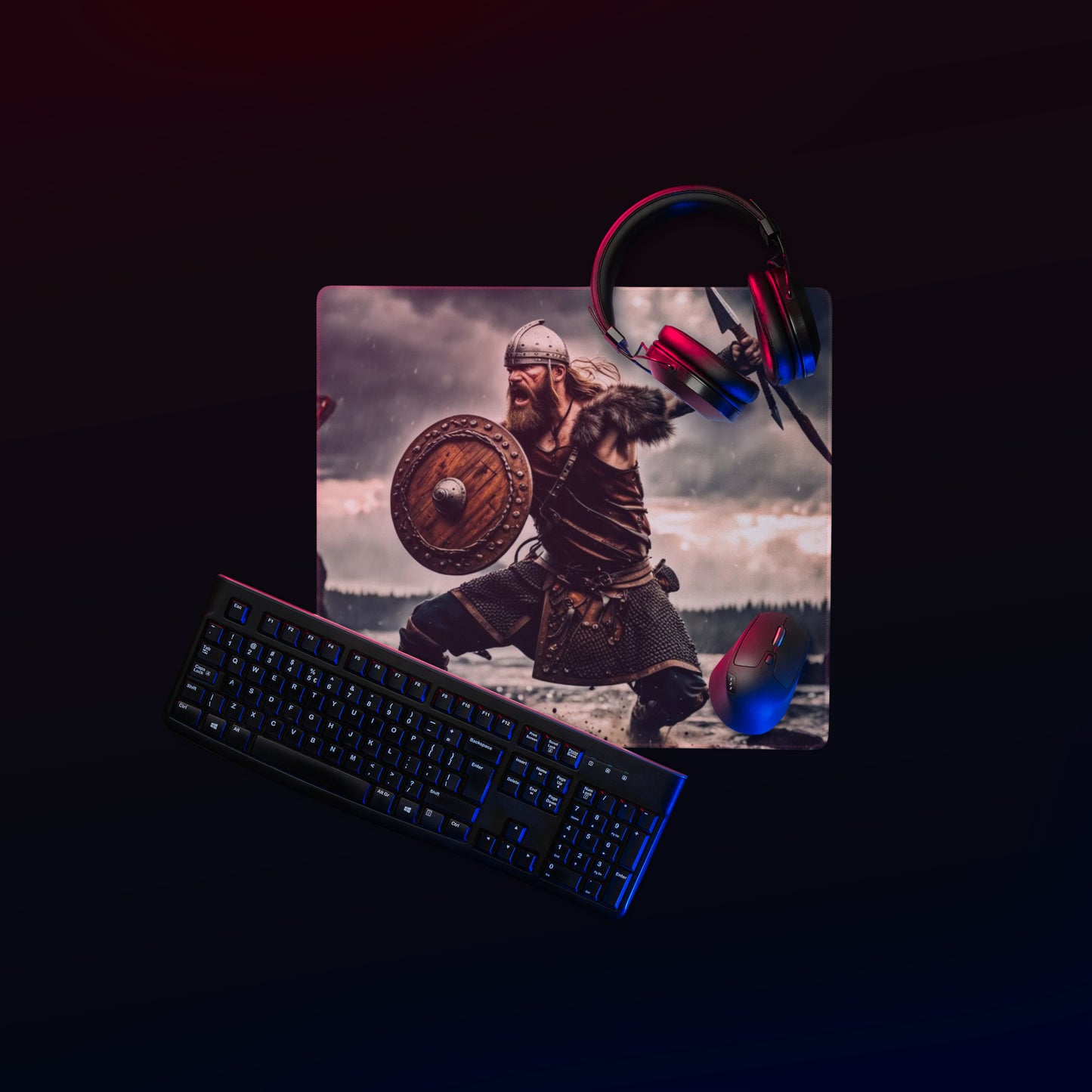 Viking Mid-Battle Gaming mouse pad