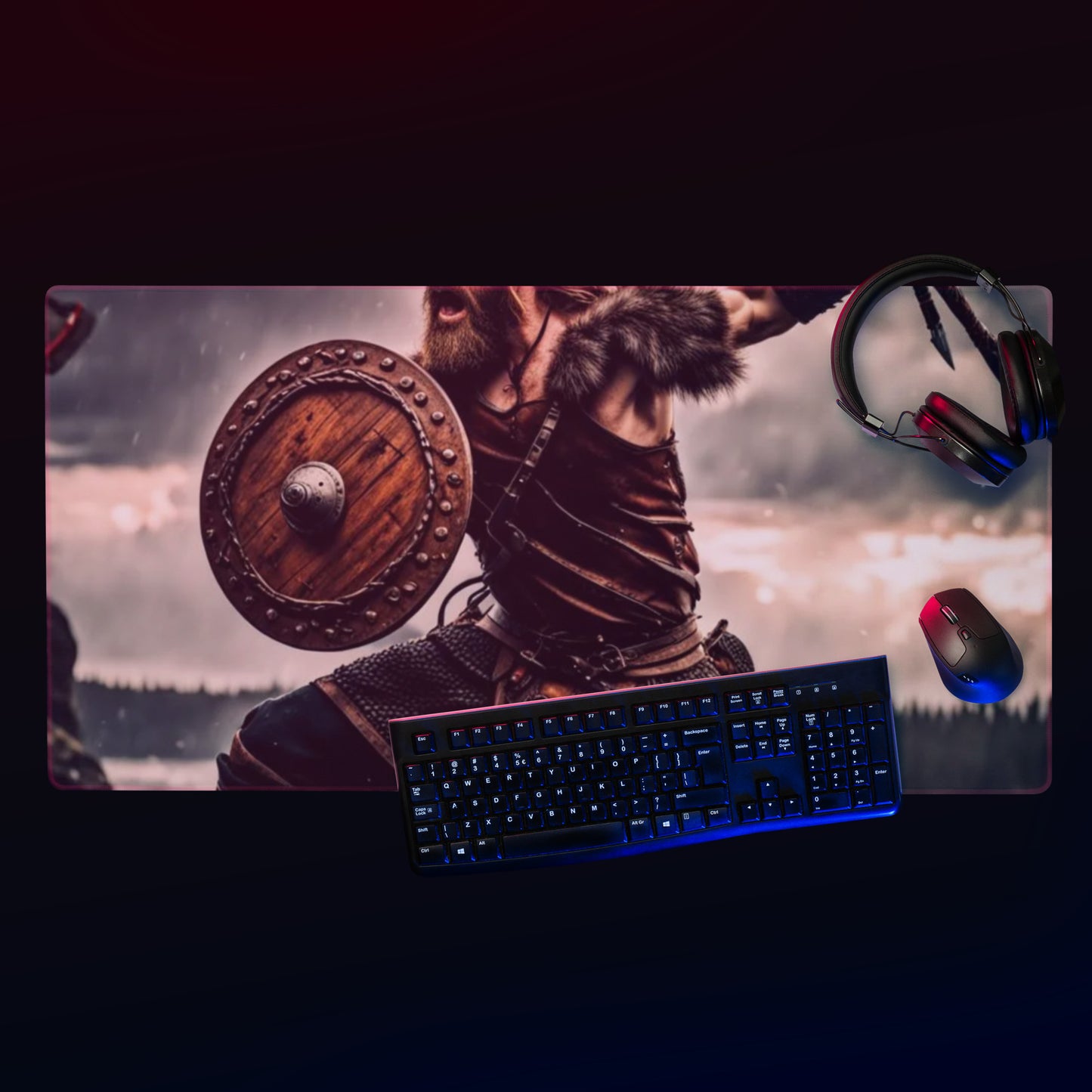 Viking Mid-Battle Gaming mouse pad