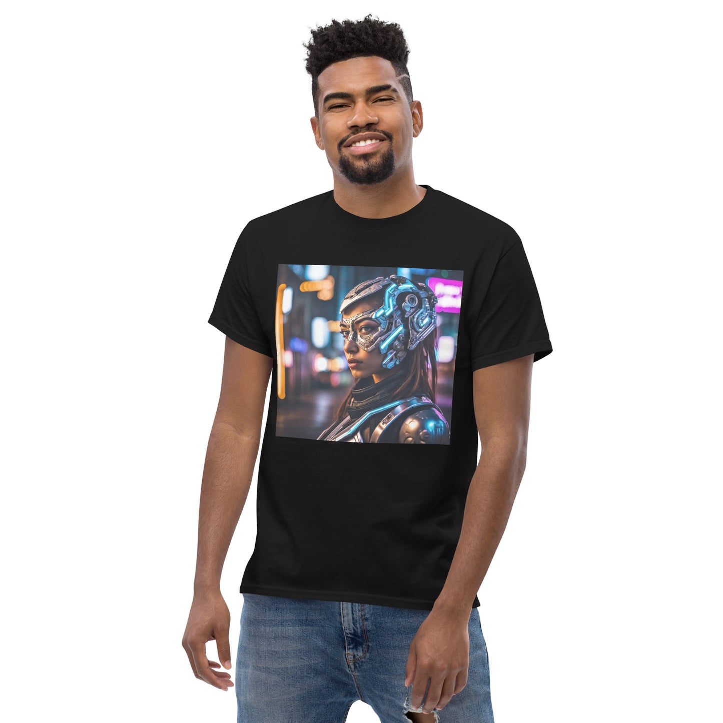 Men's classic tee Futuristic Cyborg Woman