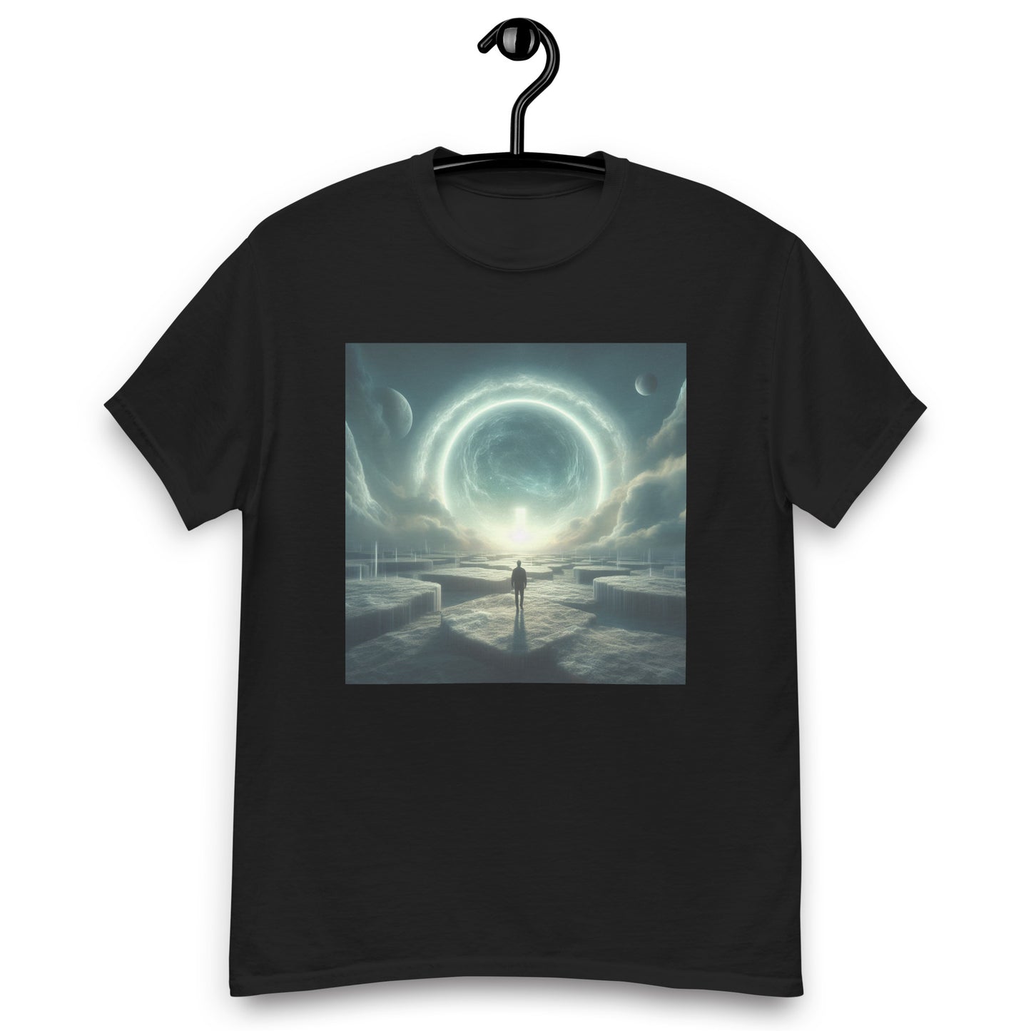 Unknown Man Looking Into A Portal To Another Dimension Classic T-Shirt