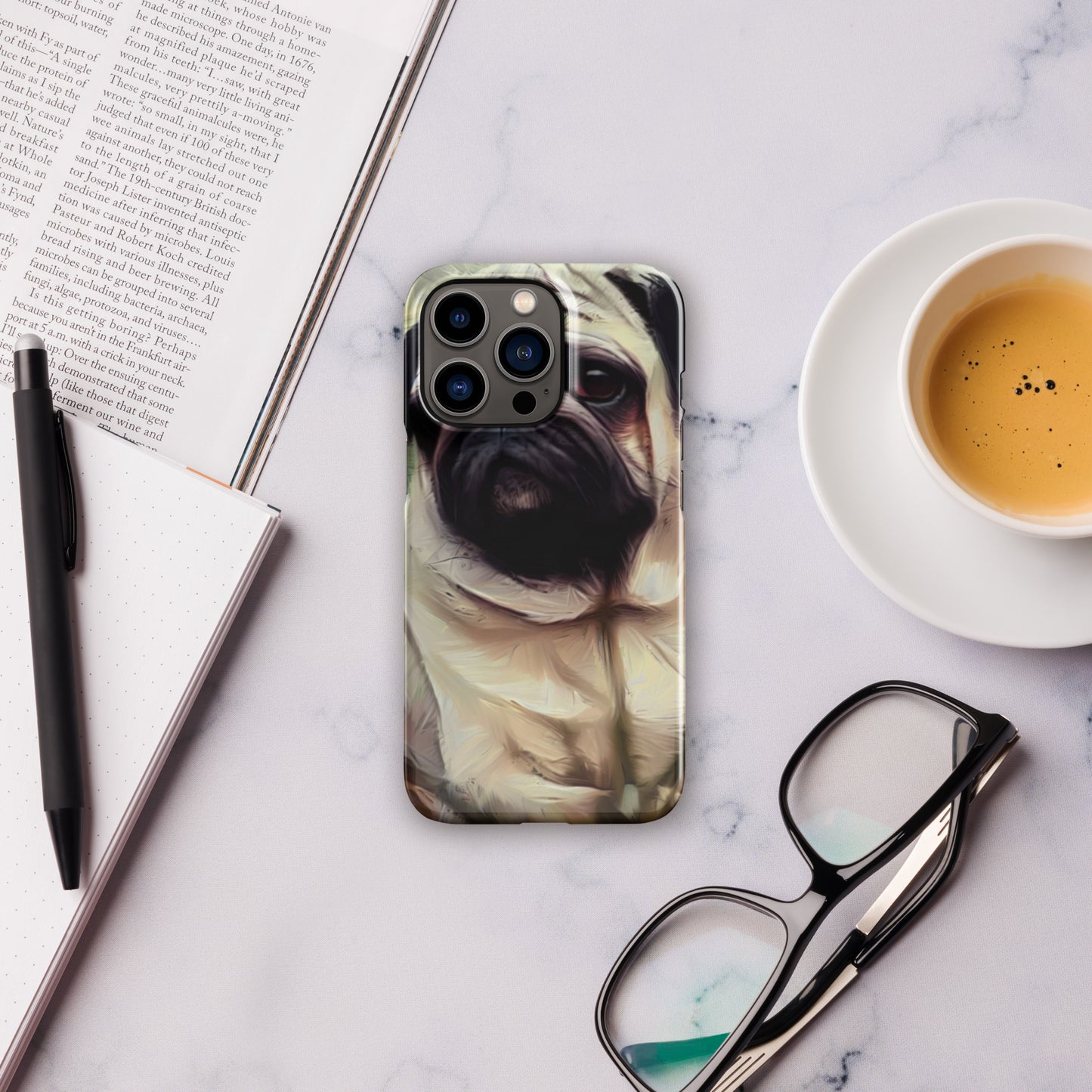 Pug In A Field Snap case for iPhone®