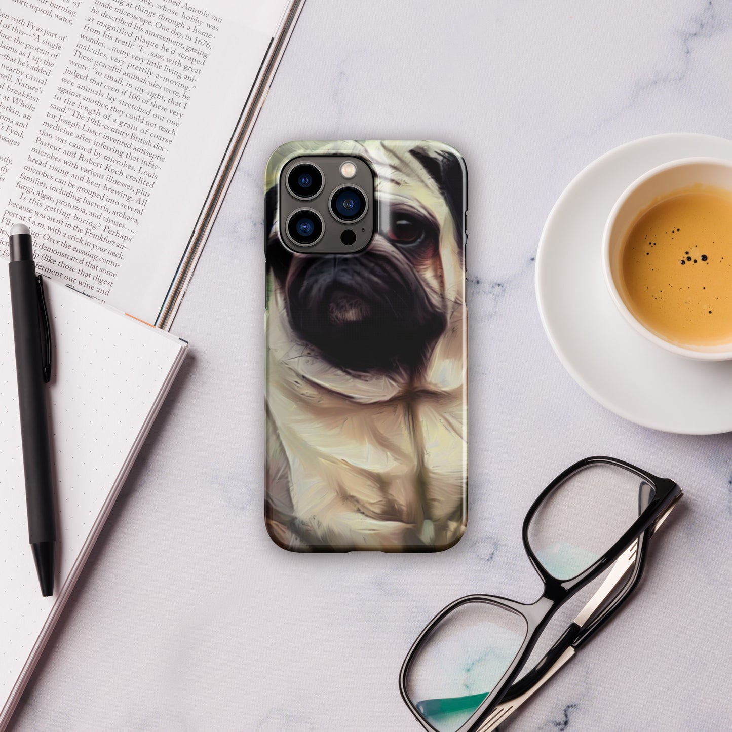 Pug In A Field Snap case for iPhone®