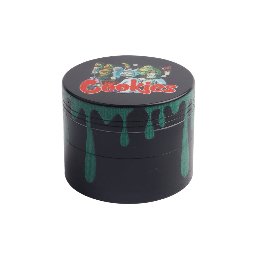 Alloy Rick And Morty/Cookies Herb Grinder Four Layer