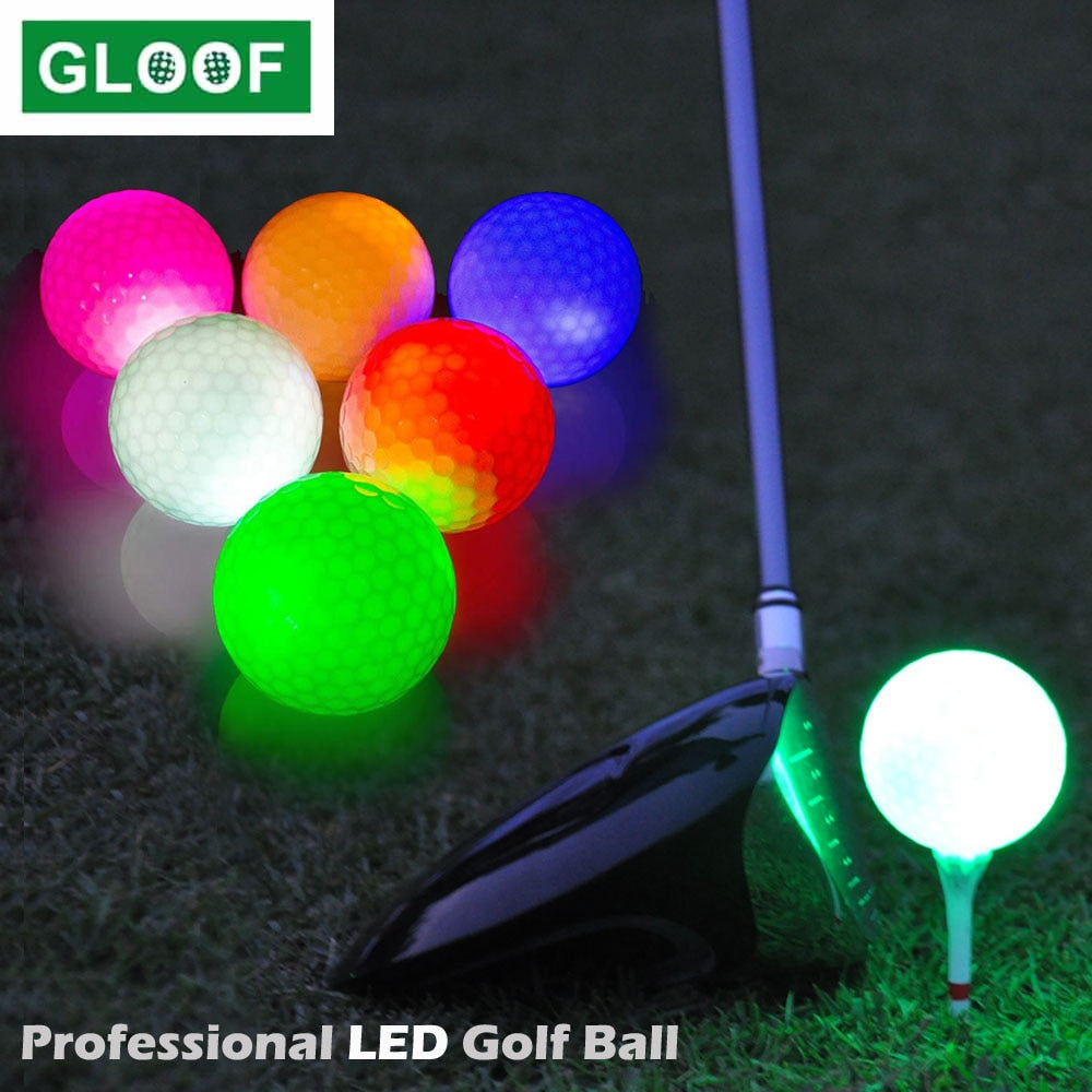 6Pcs Glow Golf Balls LED Golf Balls Glow in The Dark Golf Balls Flashing Golf Ball Light up Long Lasting Bright Night
