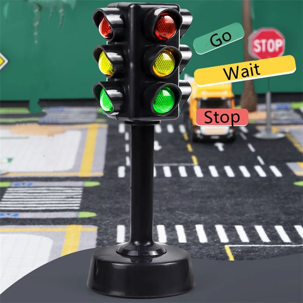 Traffic Lights Model Simulation Mini Plastic Parking Scene Signal Lamp Early Education Learning Toys