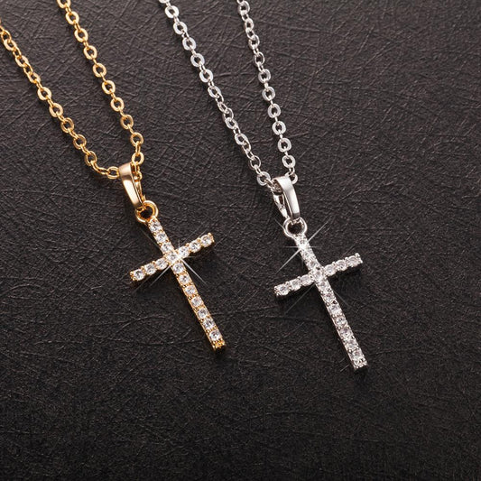 Diamond Plated Cross Pendent For Men/Women