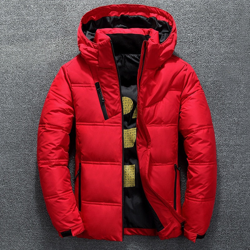 Men's Duck Down Padded Hooded Coat