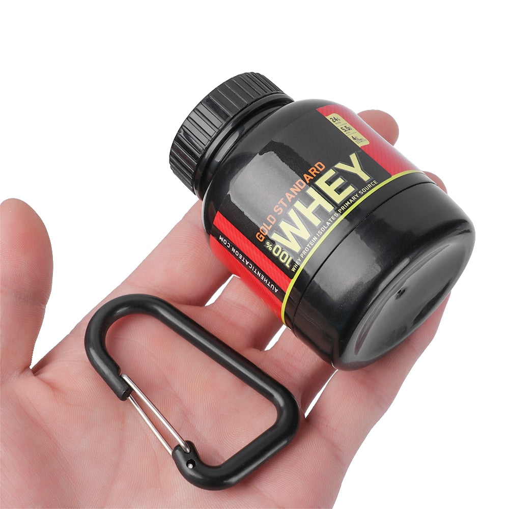 Mini Portable Protein Powder Storage Bottles With Keychain