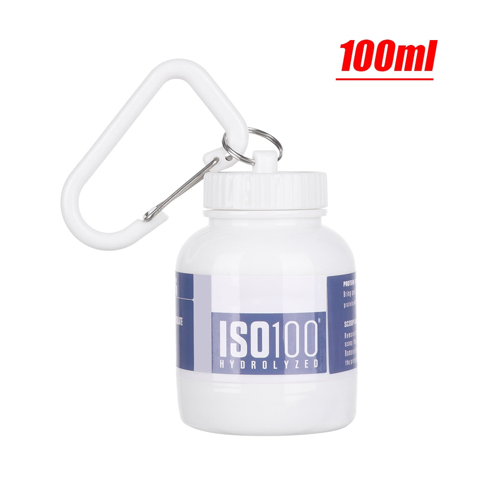 Mini Portable Protein Powder Storage Bottles With Keychain