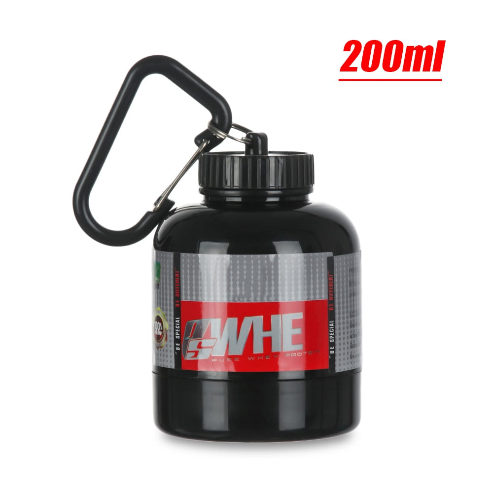 Mini Portable Protein Powder Storage Bottles With Keychain
