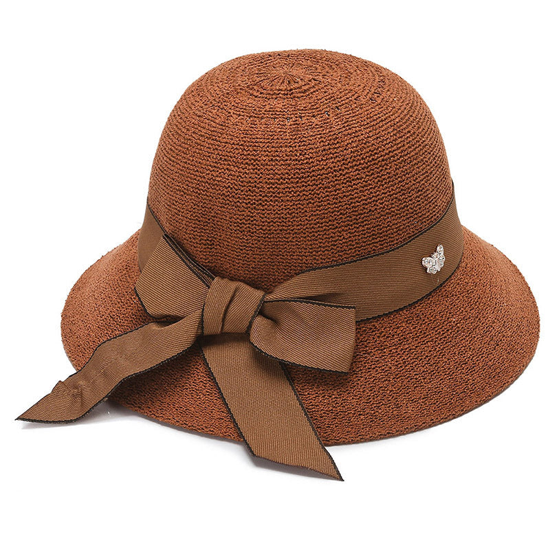 Womens Ribbon Beach Hat