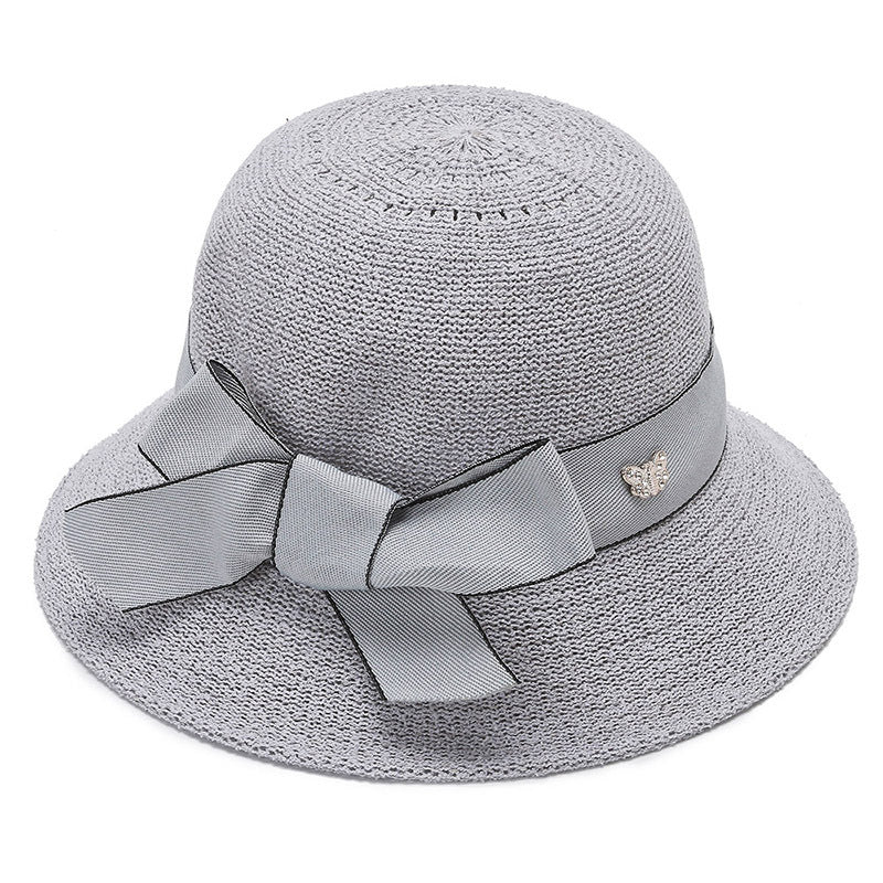 Womens Ribbon Beach Hat