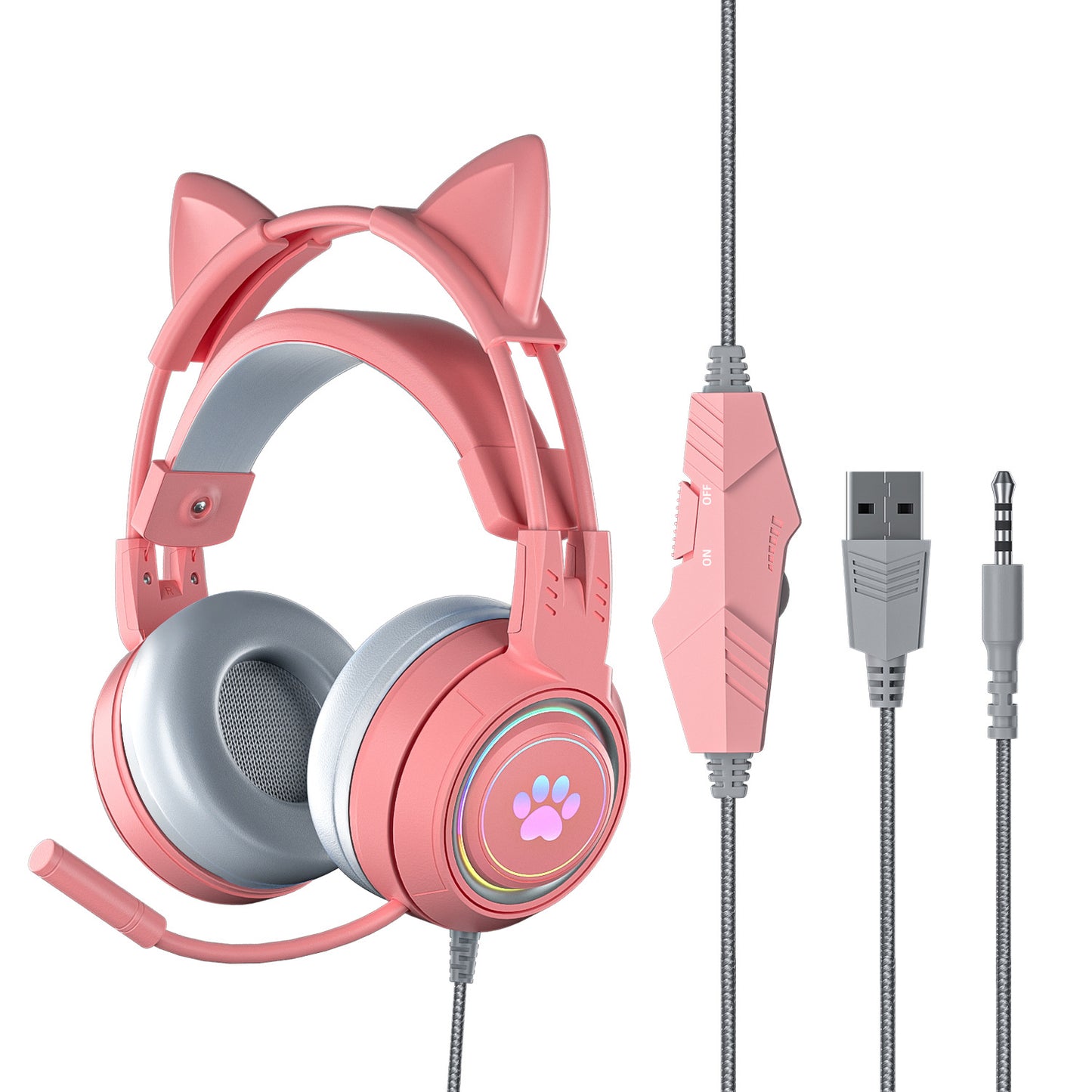 LED Cat/Deer Eared Gaming Headsets In Multiple Designs/Colours