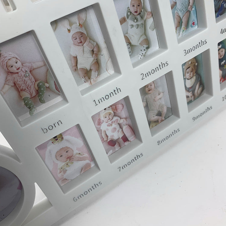 New Baby 12 months Growth Record Combination Photo Frame