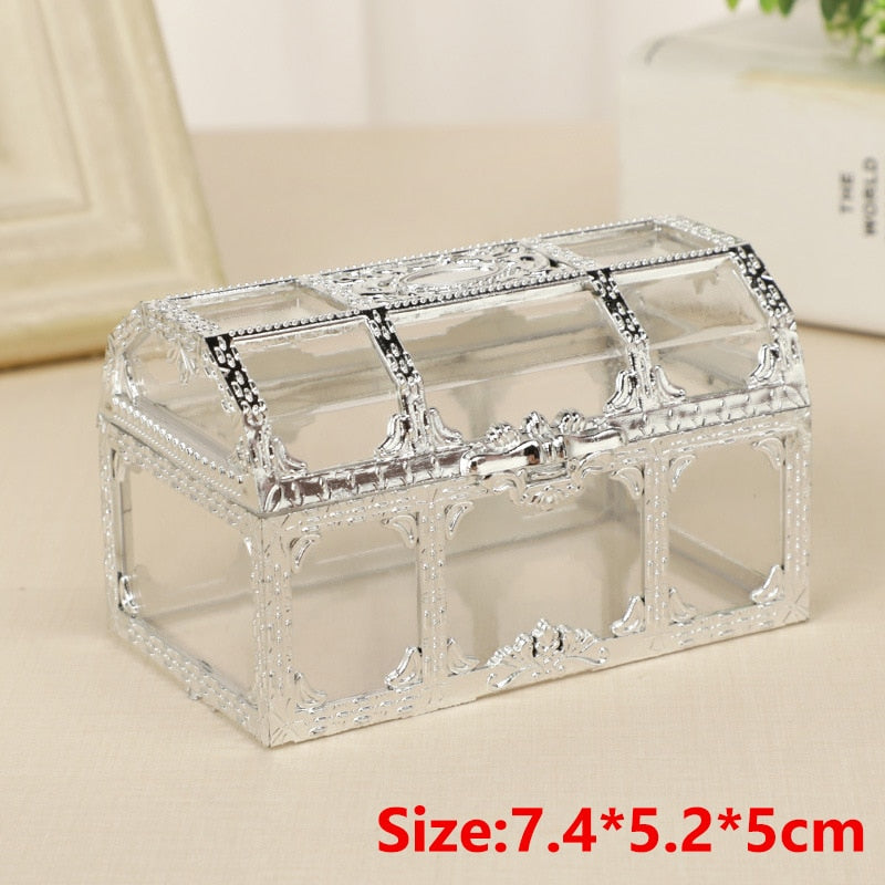 Vintage Transparent Pirate Treasure Storage Box
