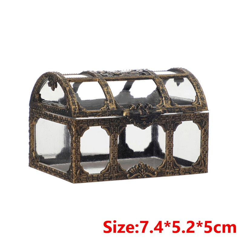 Vintage Transparent Pirate Treasure Storage Box