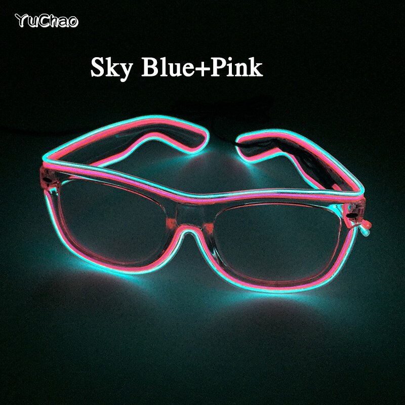 Colourful Neon LED Flashing Glowing Glasses Various Designs