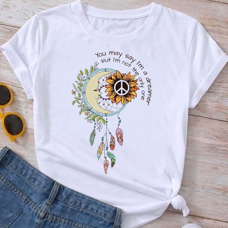 Womens Short Sleeved Peace Fashion T-Shirts Various Styles