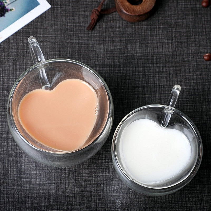 80/250ml Heart Shaped Clear Heat Resistant Glass