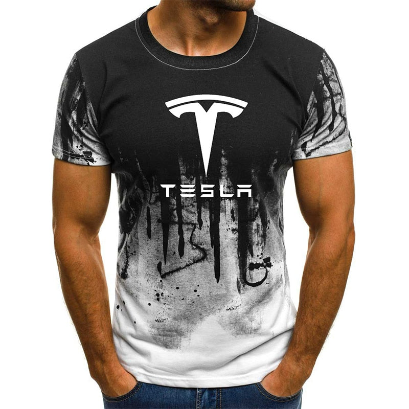 Mens Tesla 3D Printed T-Shirt Various Designs