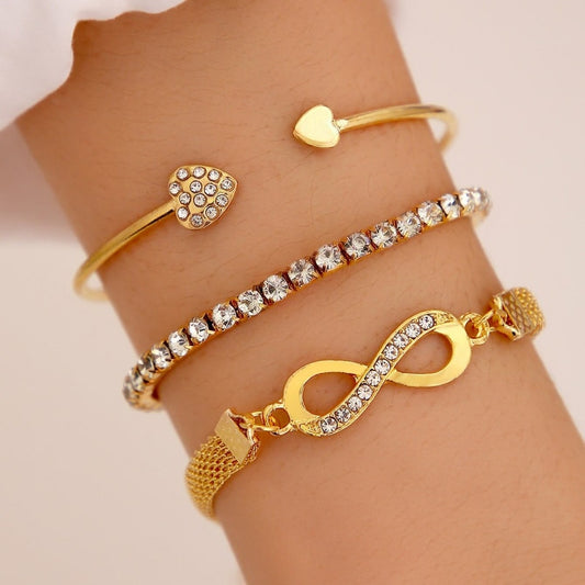 Fashion Women's Infinity And Love Heart Bracelet's Various Designs