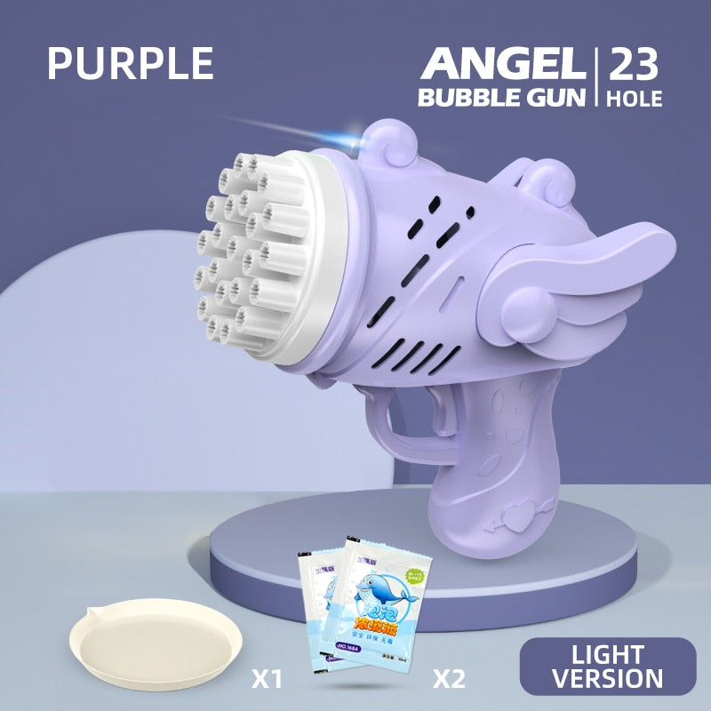 Automatic Electric Bubble Rocket Blaster With LED Lights