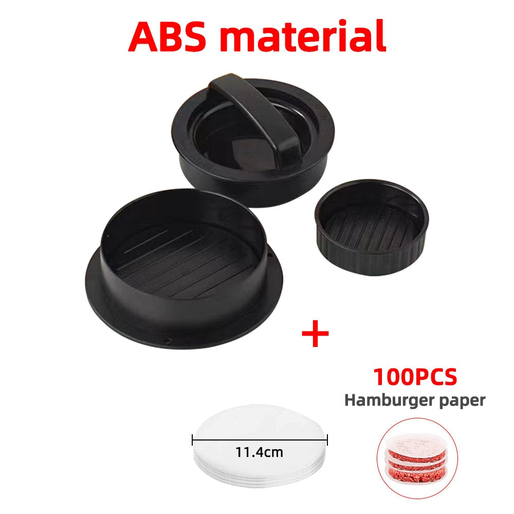 ABS Hamburger Meat Press Maker Round Shape Non-Stick Stuffed Burger Patties Beef Grill Pie Press Mould Maker Kitchen Accessories