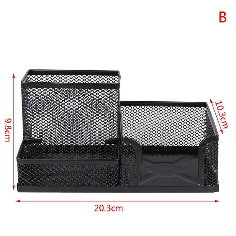 Black Mesh Stationary Desk Organiser