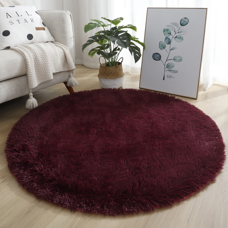 Fluffy Round Living Room Rugs