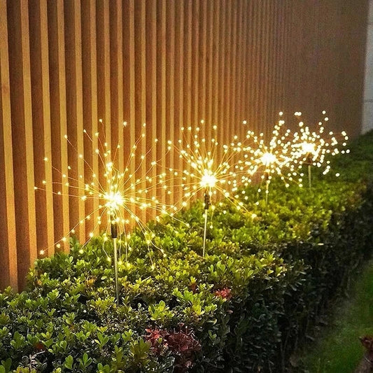 Solar Powered Fairy Firework LED Lights