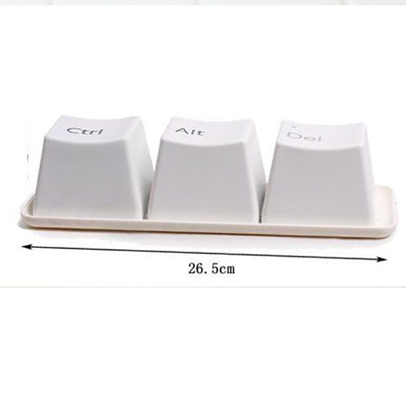 3Pcs Set Creative Keyboard Ctrl Del Alt Keys Mugs