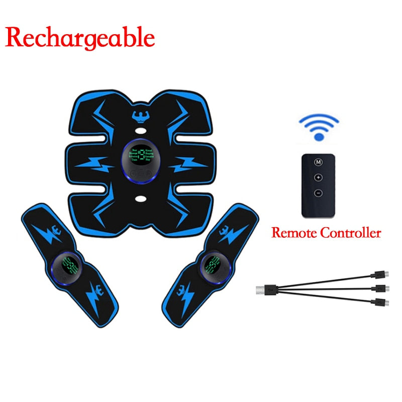 Remote Controller EMS Muscle Stimulator Smart Electric Fitness Abdominal Training Weight Loss Body Slimming Massager