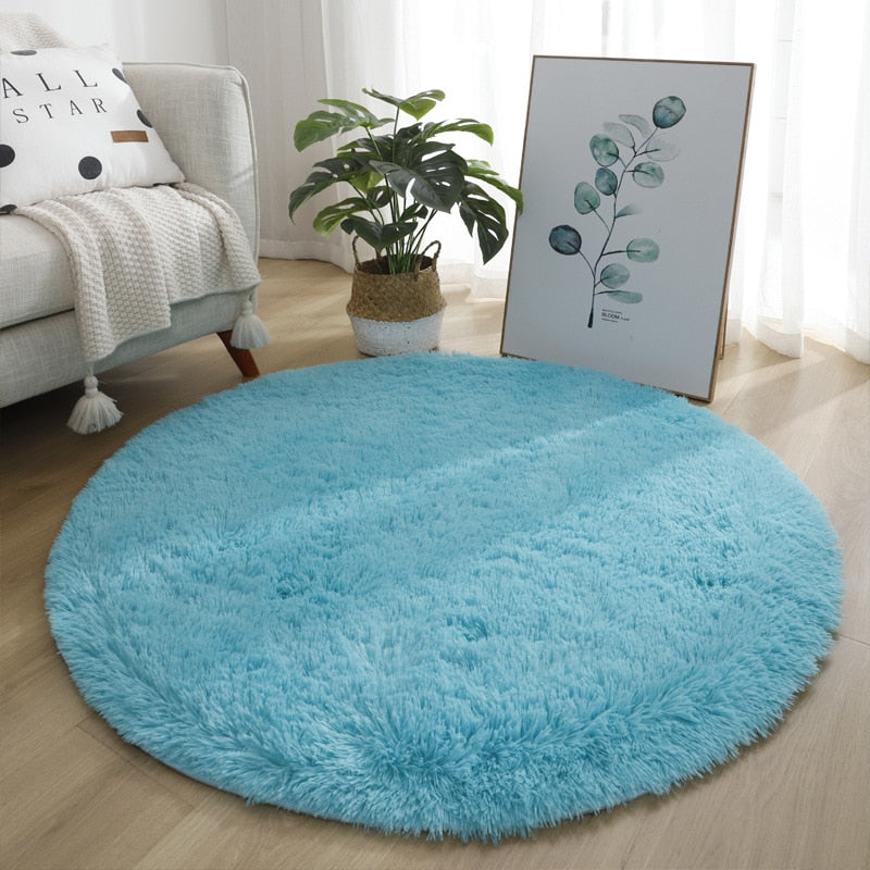 Fluffy Round Living Room Rugs