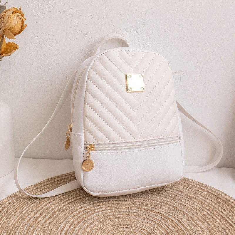 Mini Backpack for Women PU Leather Multifunction Crossbody Bag