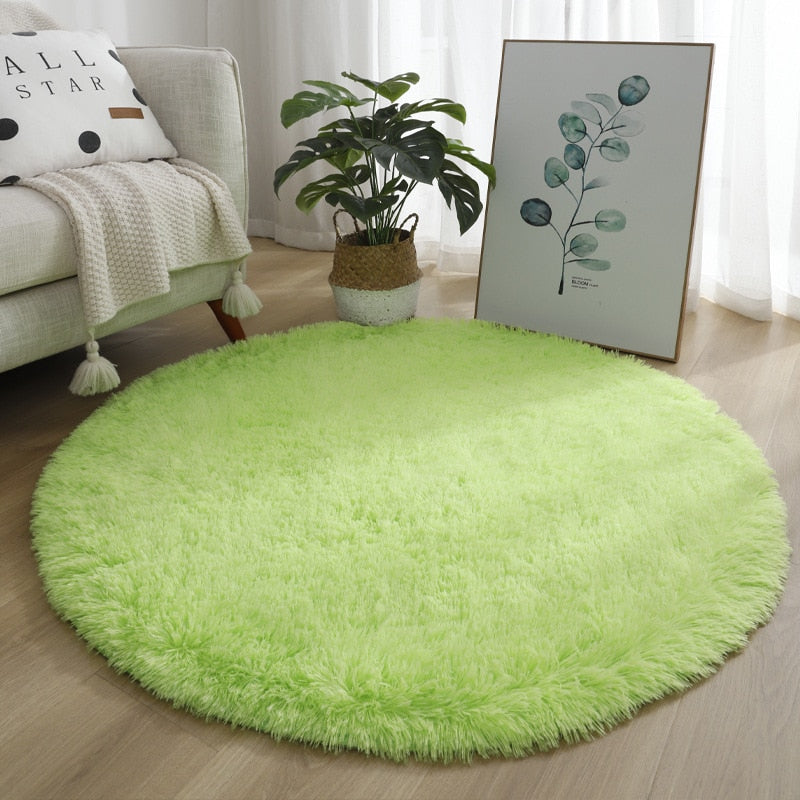 Fluffy Round Living Room Rugs