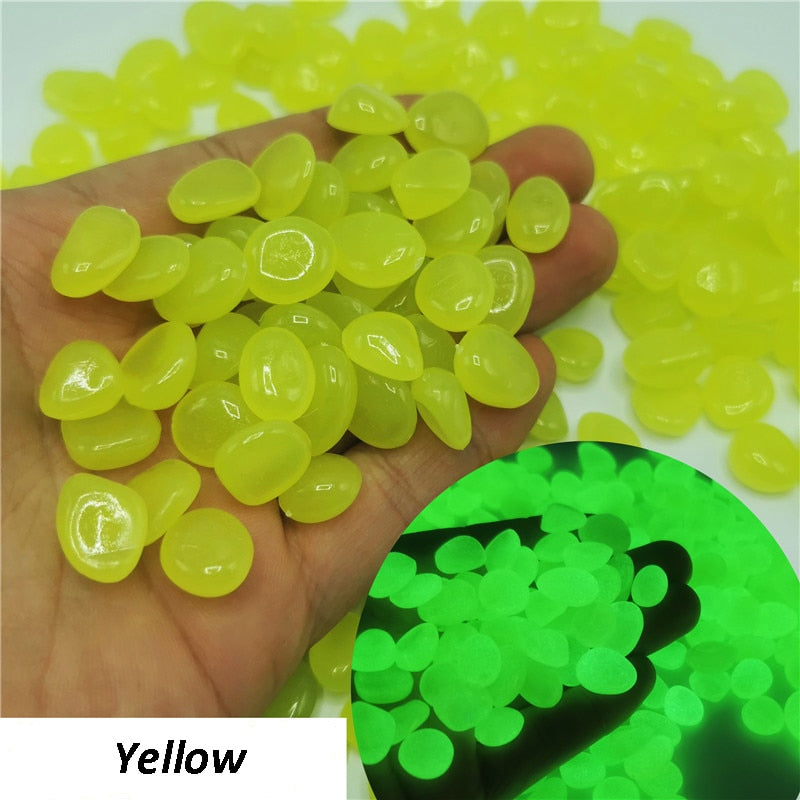 50/100Pcs Glow In The Dark Pebbles