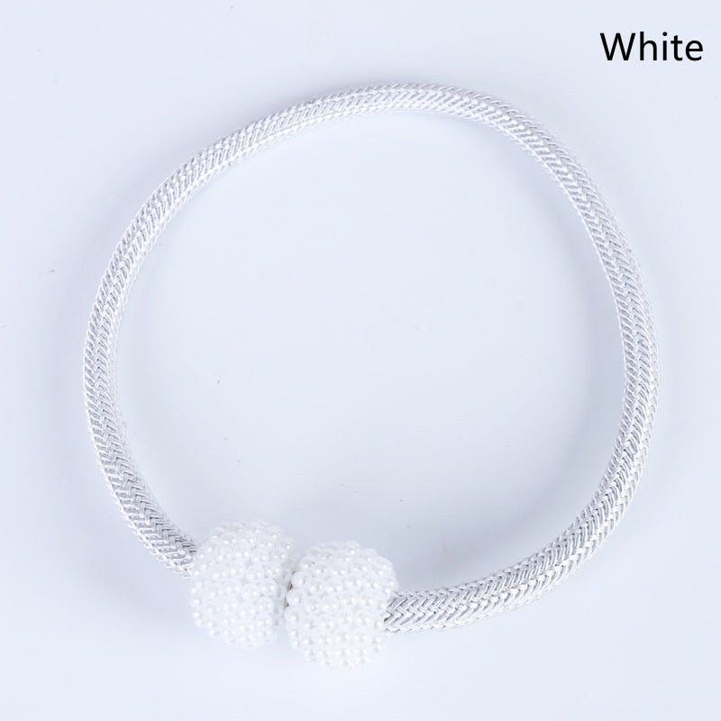 2PCS Pearl Magnetic Curtain Clip Curtain Holders Tie Back Buckle Clips Hanging Ball Buckle Tie Back Curtain Decor Accessories