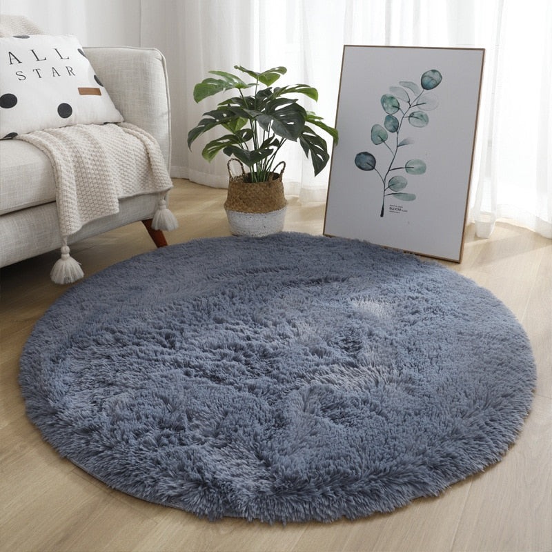 Fluffy Round Living Room Rugs