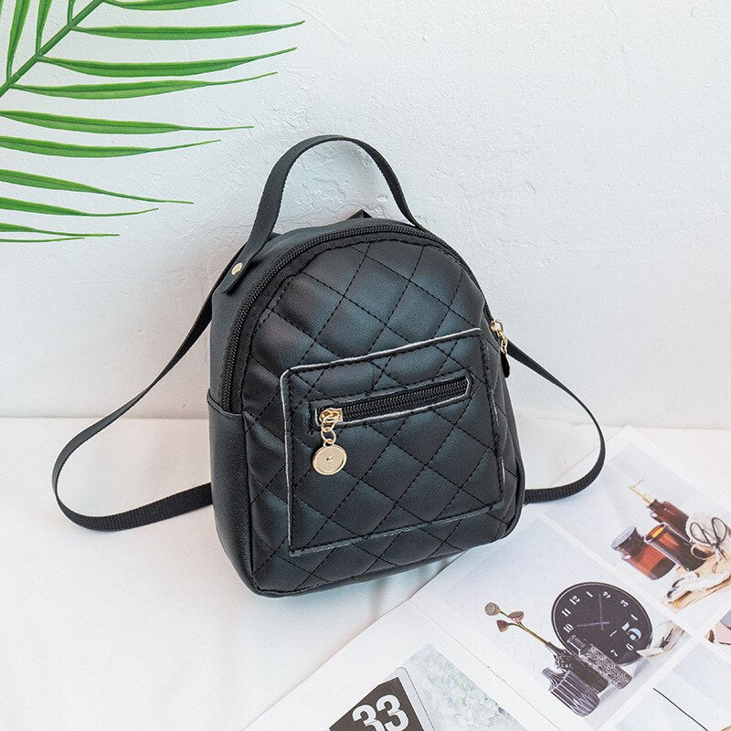 Mini Backpack for Women PU Leather Multifunction Crossbody Bag