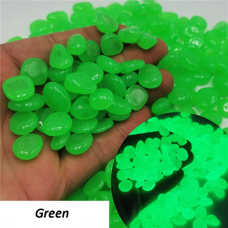 50/100Pcs Glow In The Dark Pebbles