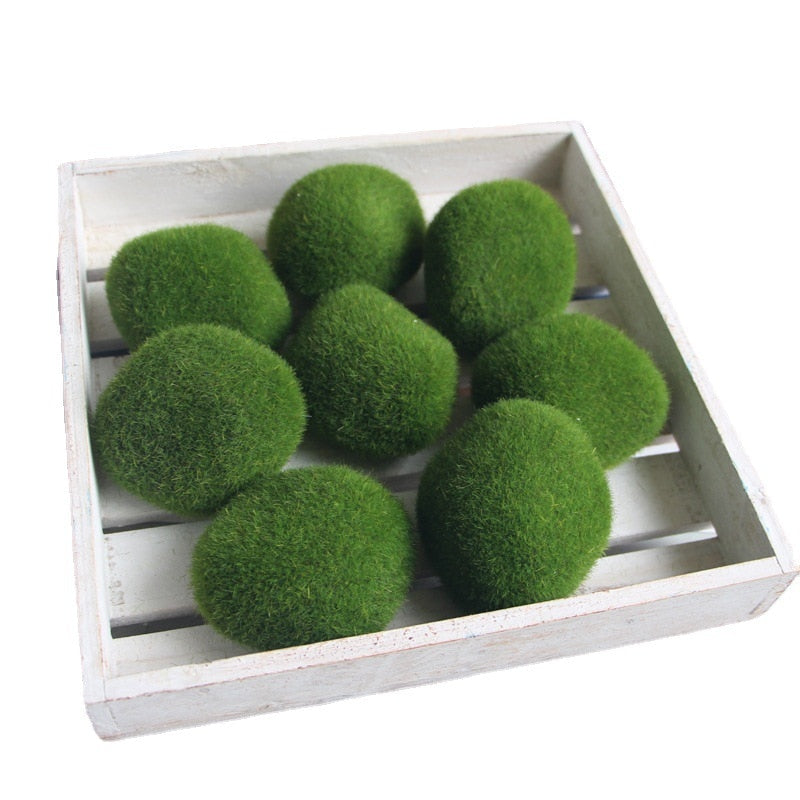 6Pcs Artificial Fake Moss Stones