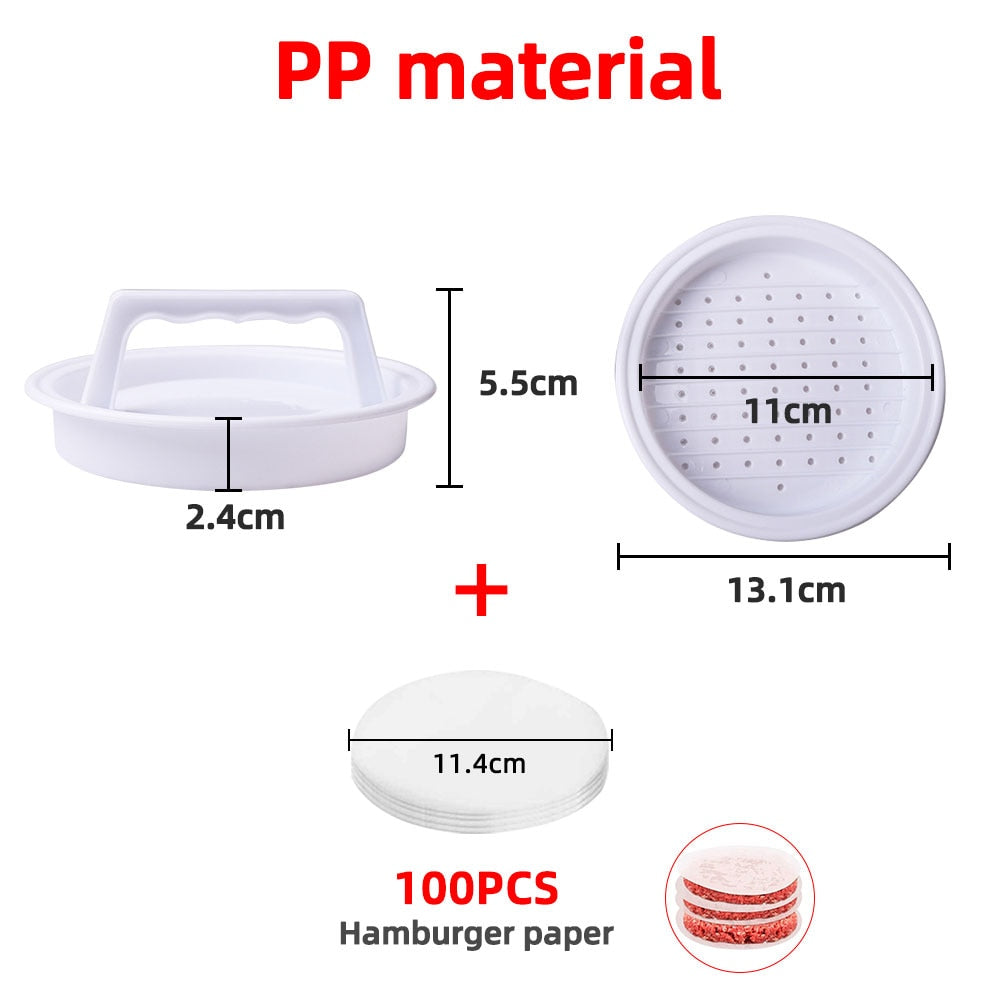 ABS Hamburger Meat Press Maker Round Shape Non-Stick Stuffed Burger Patties Beef Grill Pie Press Mould Maker Kitchen Accessories